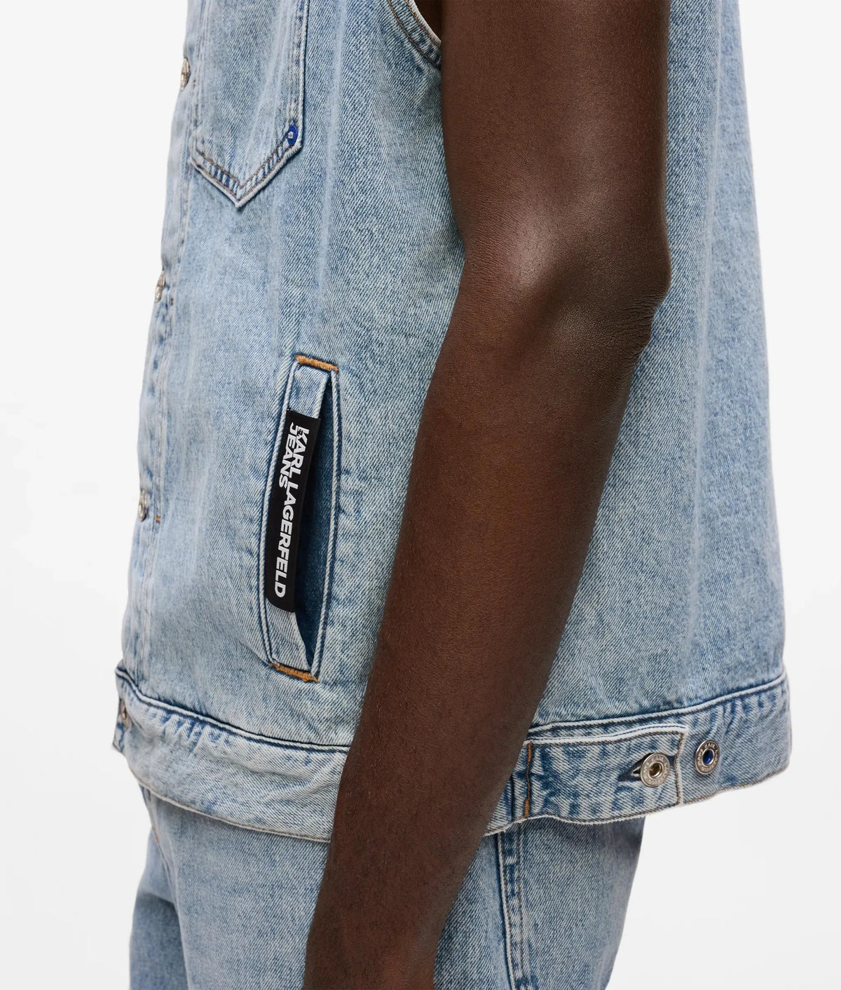 Relaxed denim vest