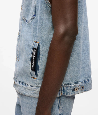 Relaxed denim vest