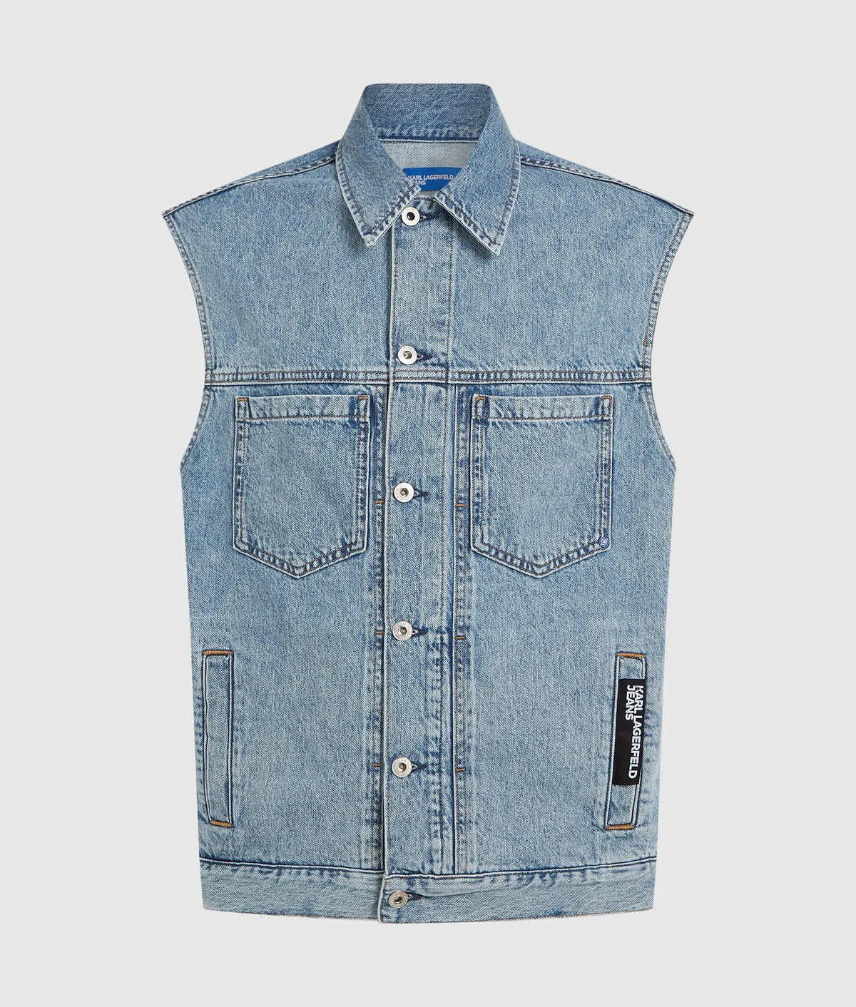 Relaxed denim vest