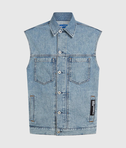 Relaxed denim vest
