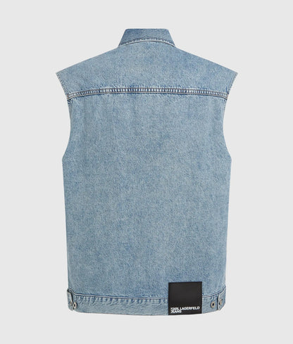 Relaxed denim vest