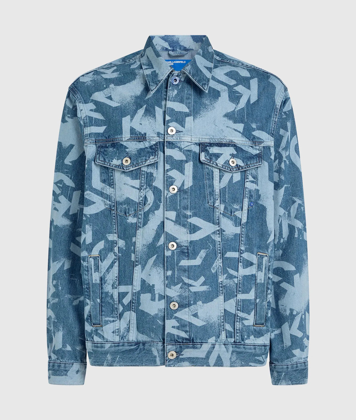 Relaxed monogram denim jacket