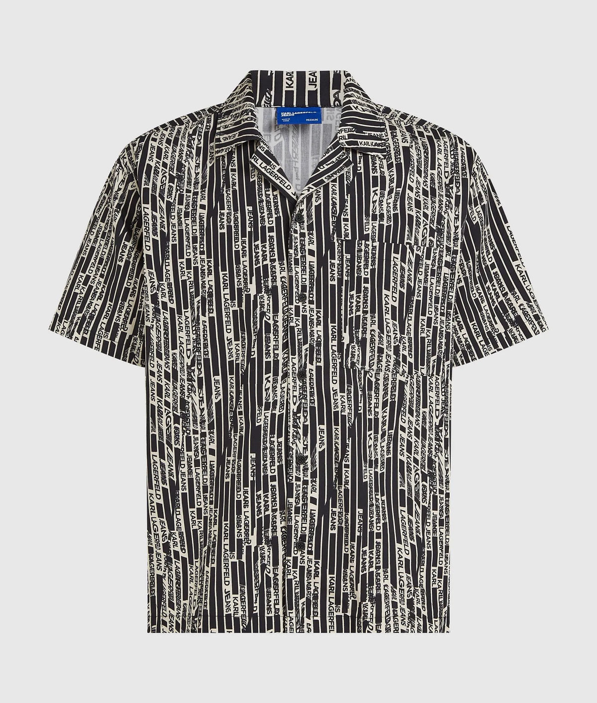 Short-sleeved logo print shirt