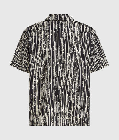 Short-sleeved logo print shirt