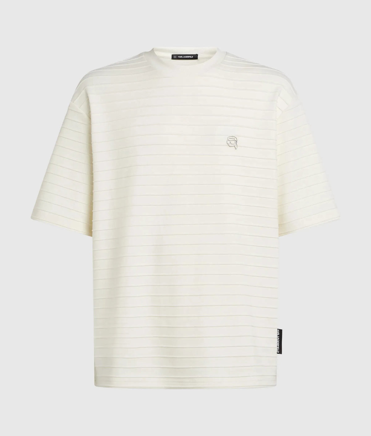 Ikon textured striped T-shirt