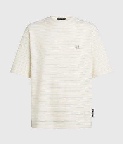 Ikon textured striped T-shirt