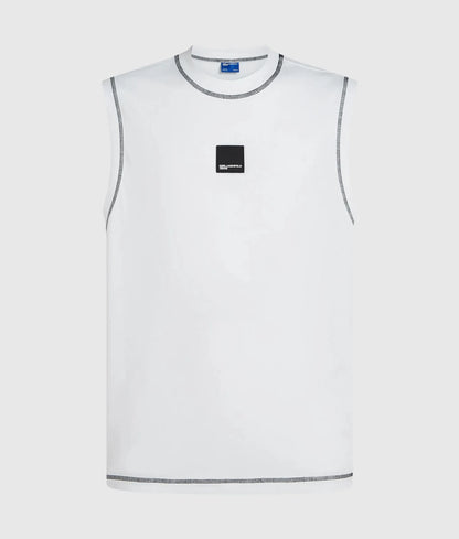 Relaxed contrast stitch tank top