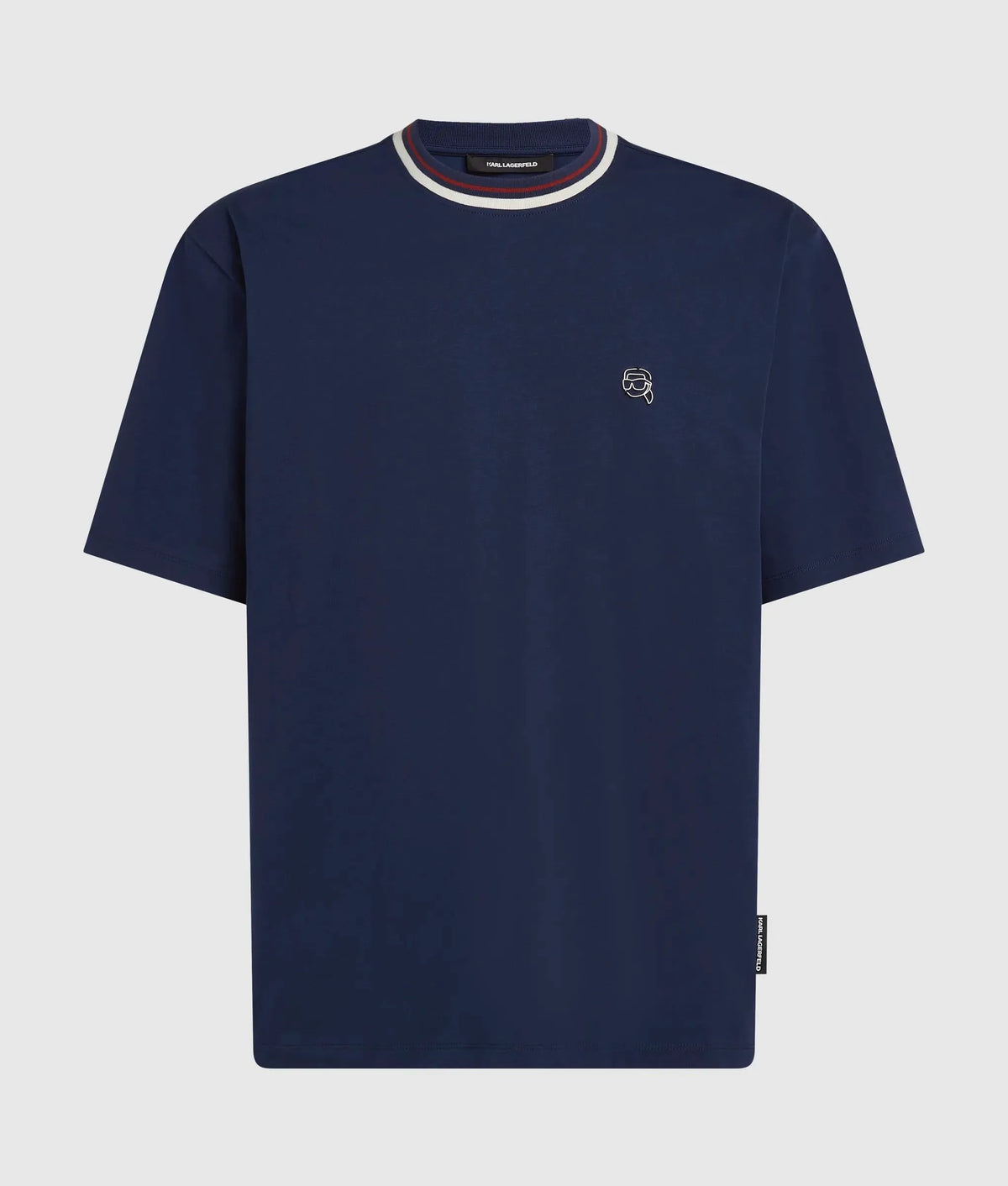 Ikon striped neck T-shirt