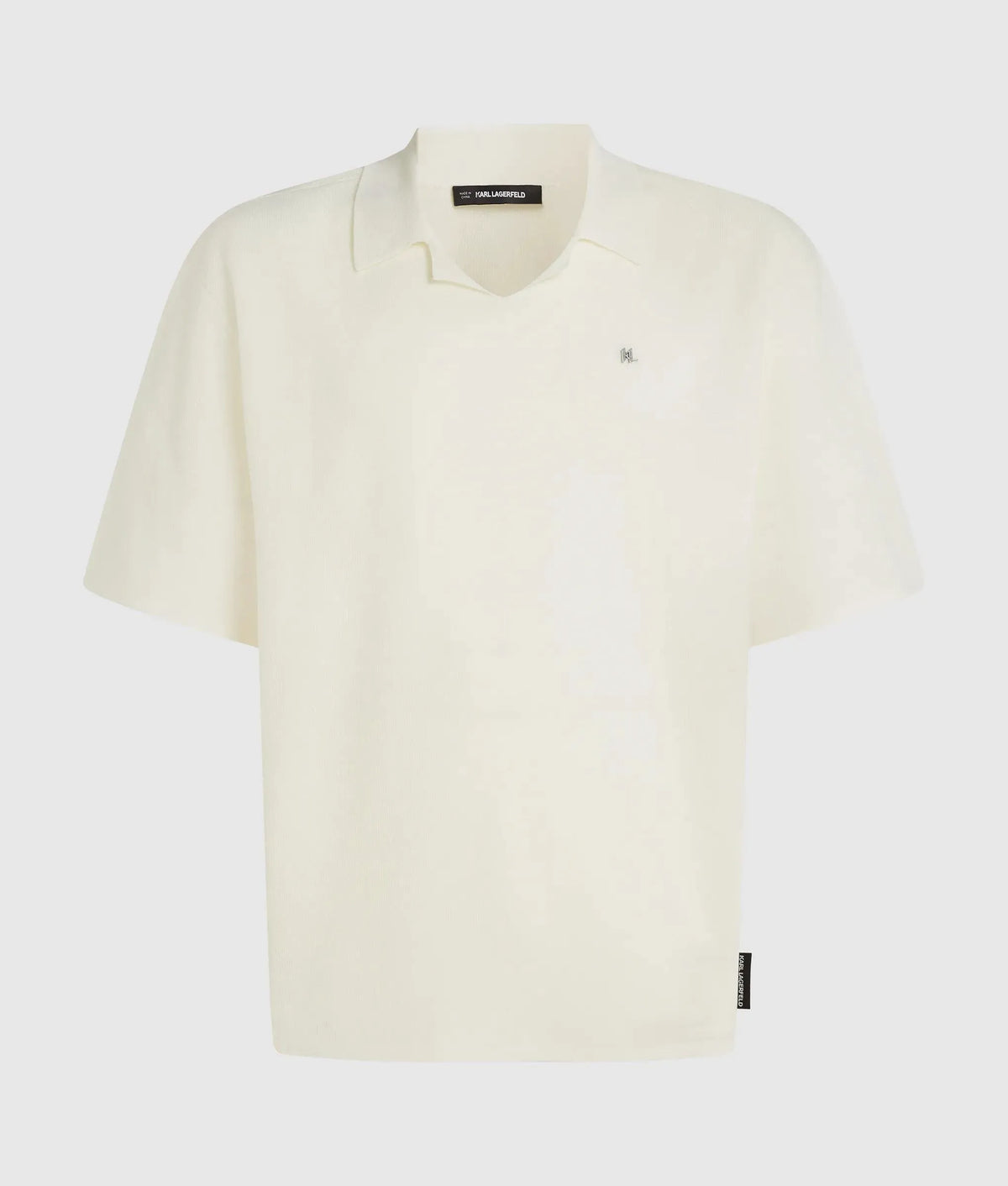 Knitted boxy polo shirt
