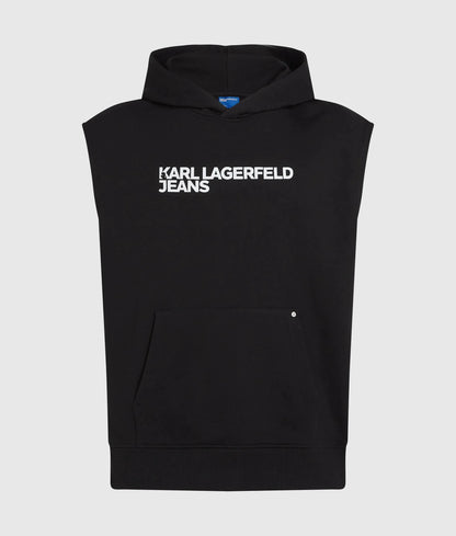 Sleeveless logo hoodie
