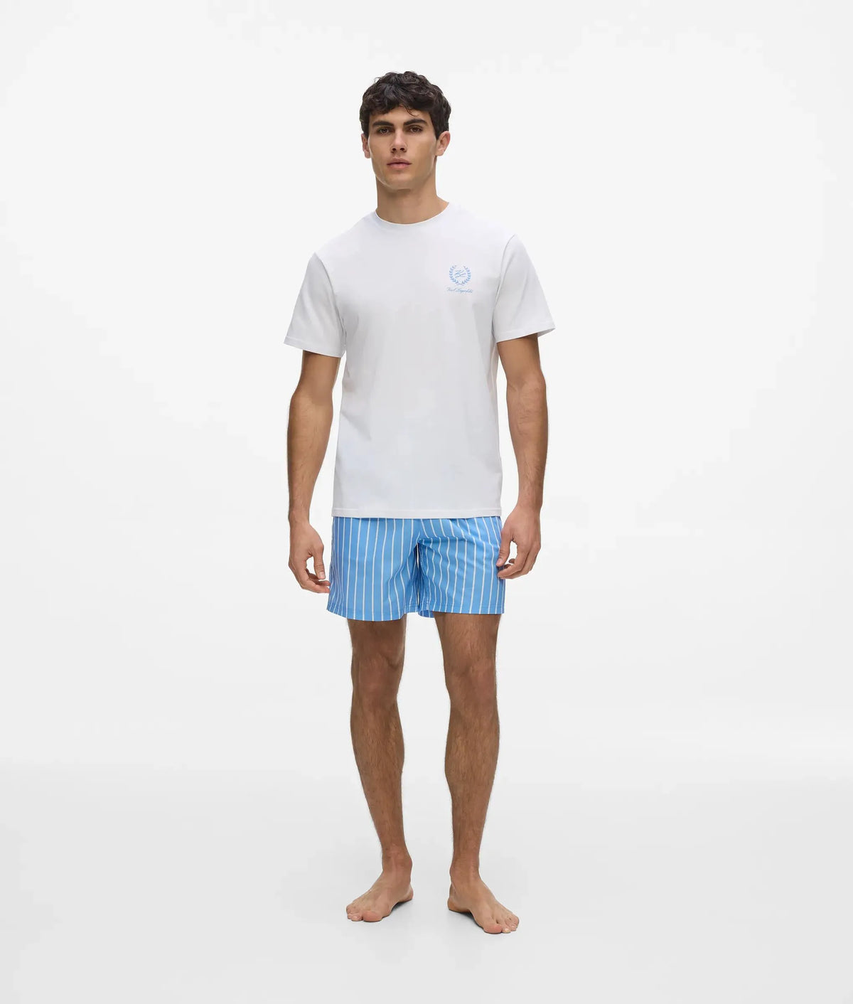 Striped shorts pajama set