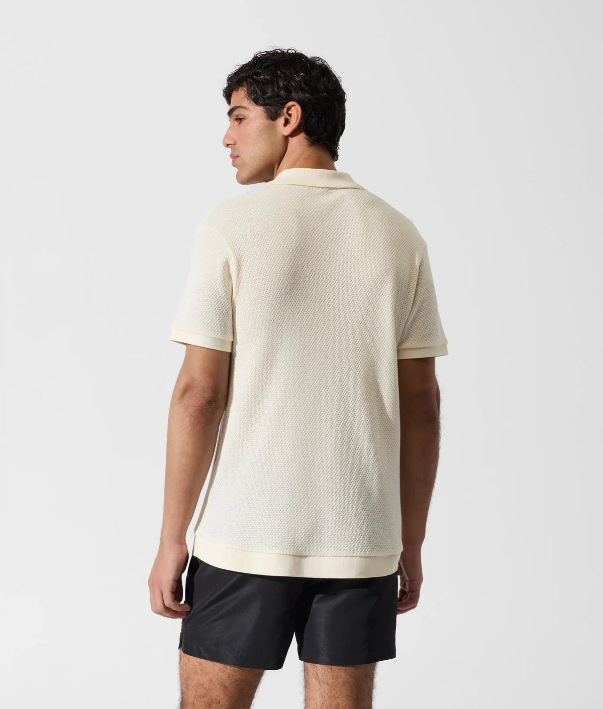 Metal Monogram crochet polo shirt