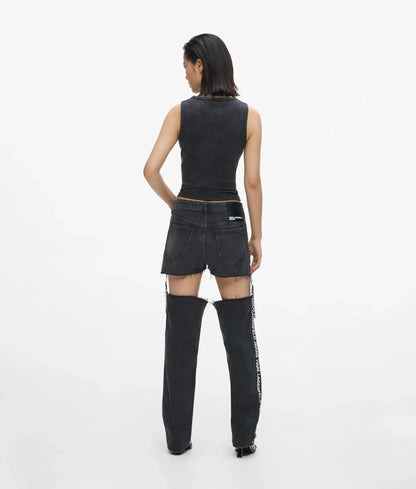 High-rise cut-out straight jeans