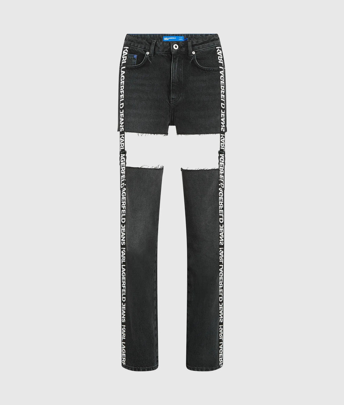 High-rise cut-out straight jeans