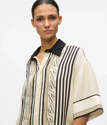 All-over-print pajama shirt