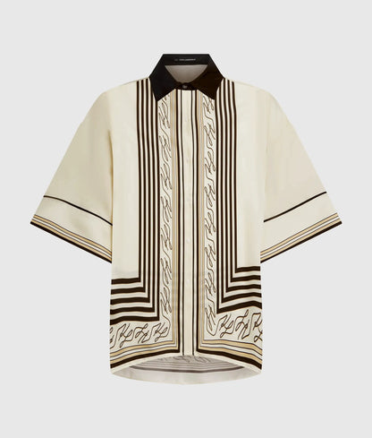 All-over-print pajama shirt