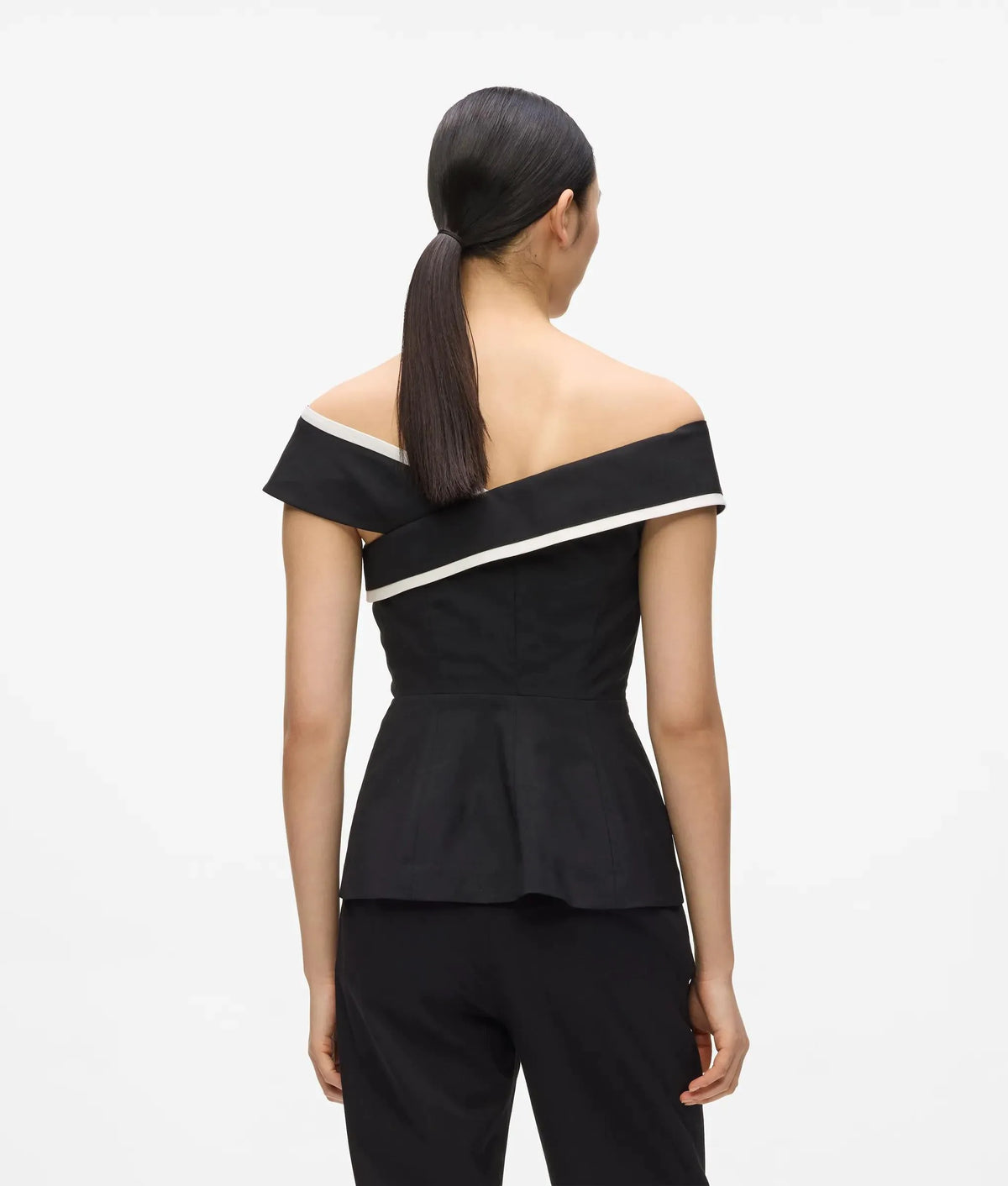 Tailored off-shoulder top
