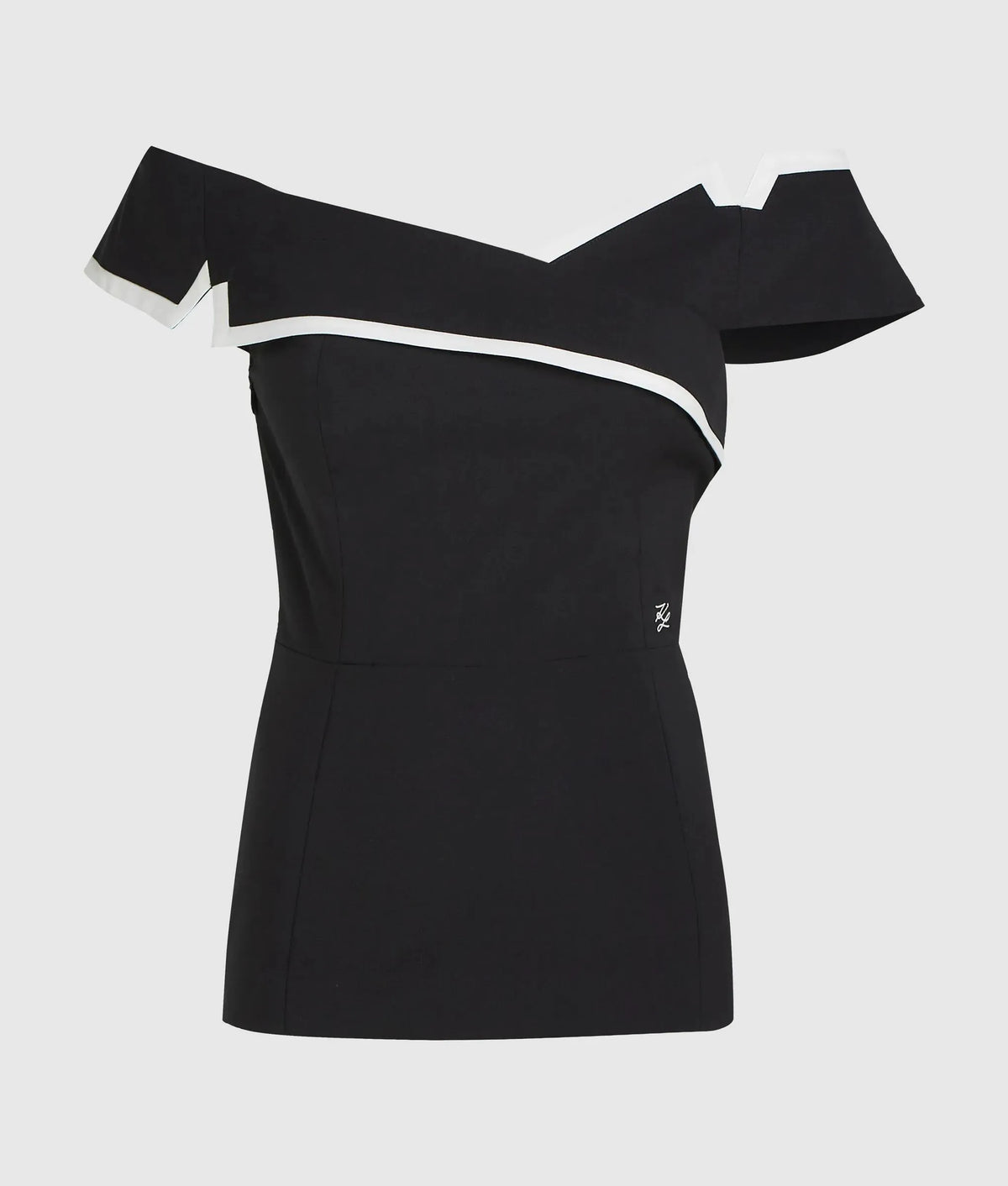 Tailored off-shoulder top