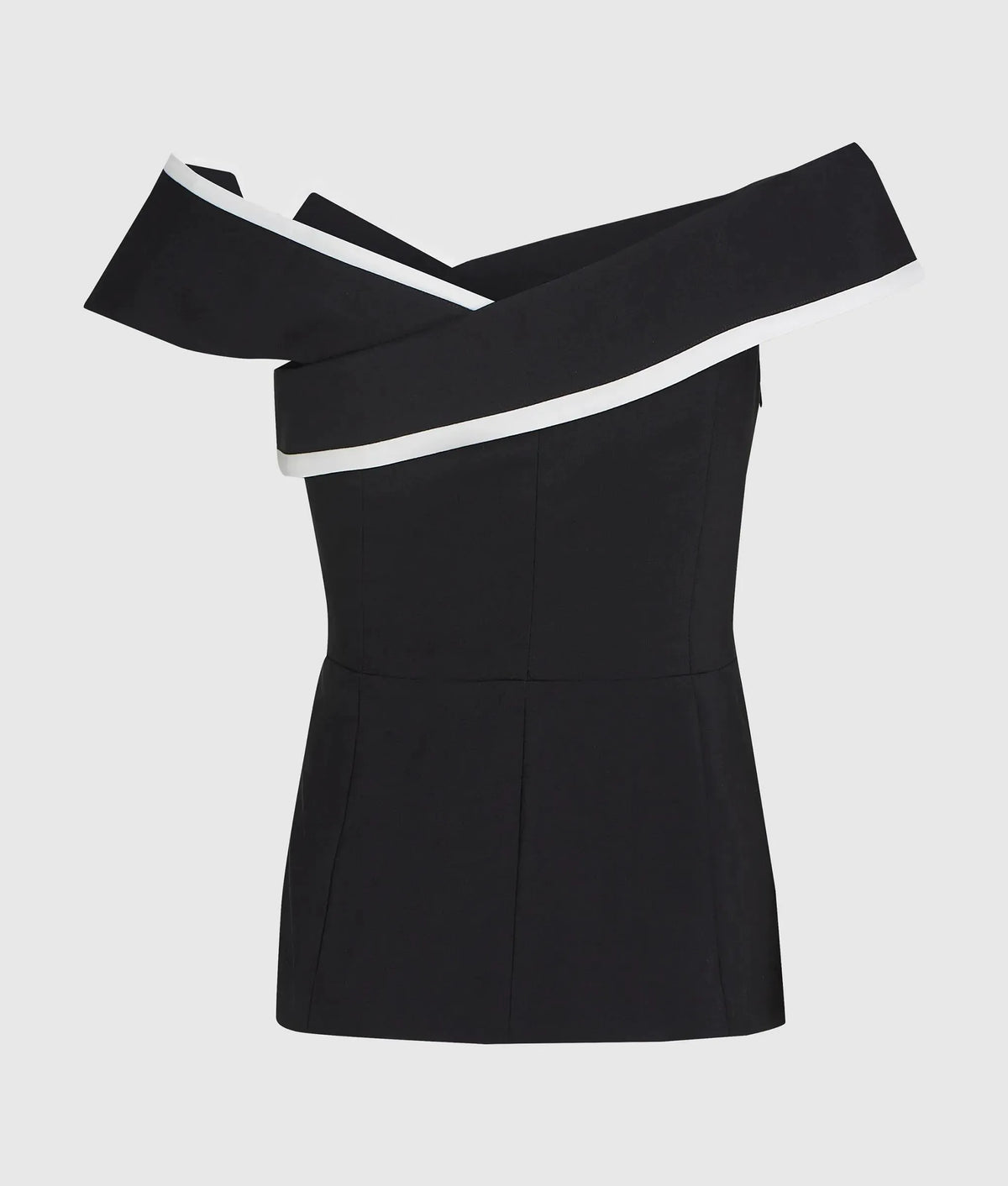 Tailored off-shoulder top