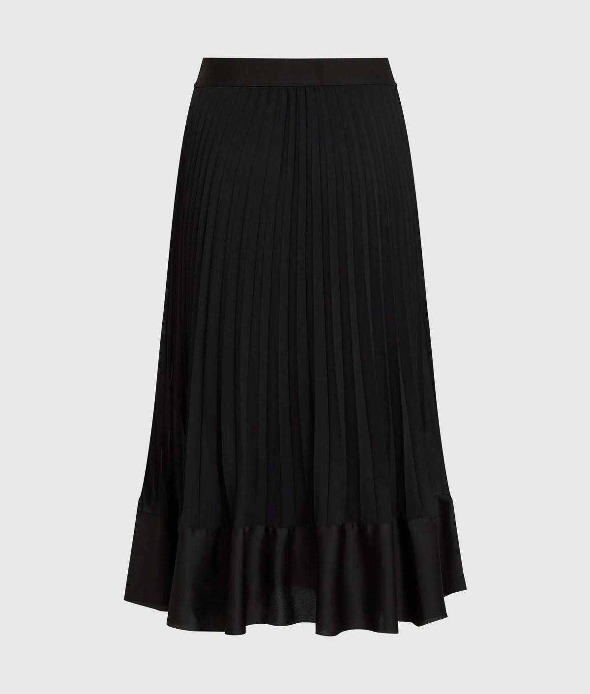 Satin pleated skirt