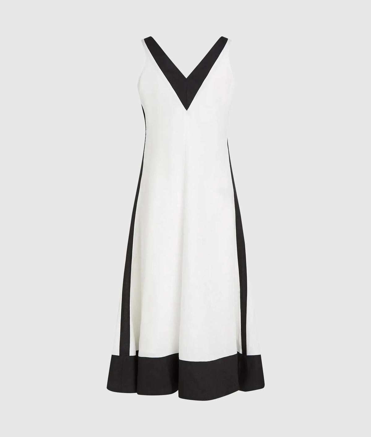 Monochrome linen blend dress