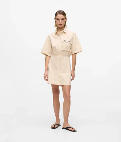 Short-sleeved utility dress