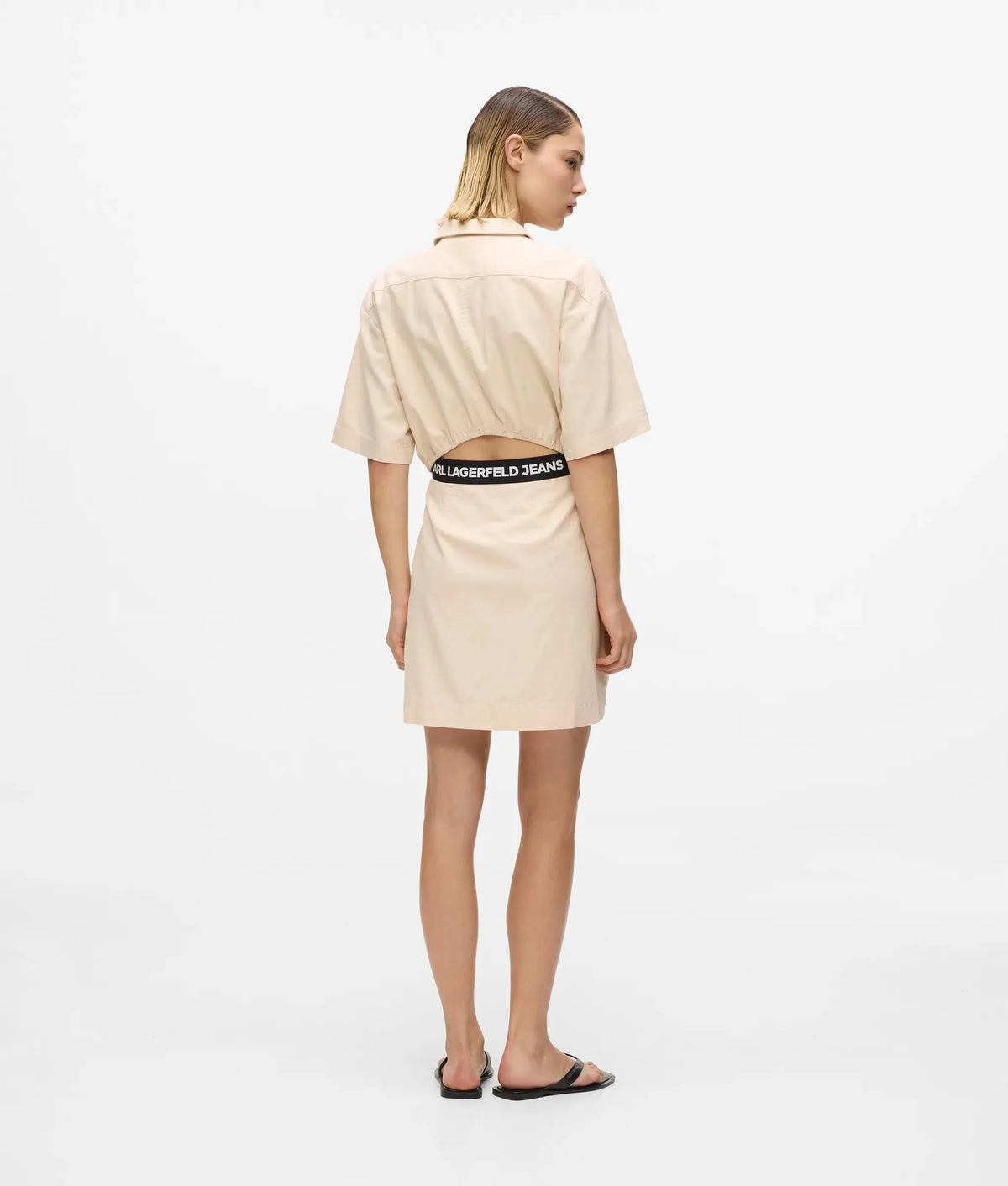 Short-sleeved utility dress