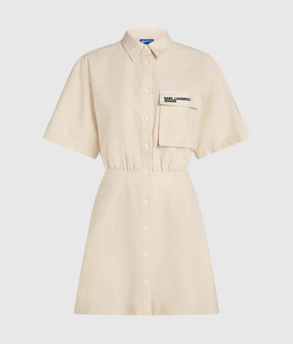 Short-sleeved utility dress