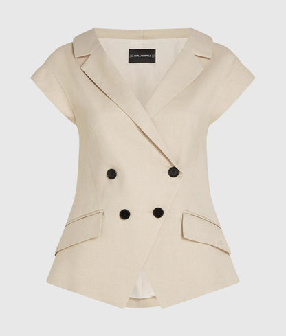 Cap-sleeved blazer