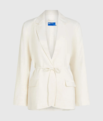 Tie waist blazer