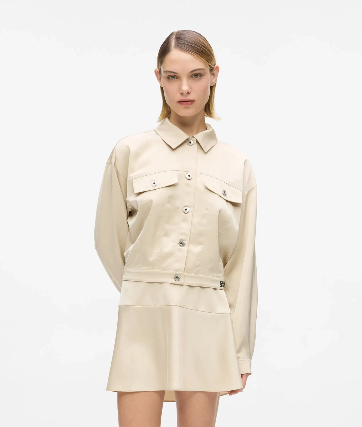 Satin cut-out jacket