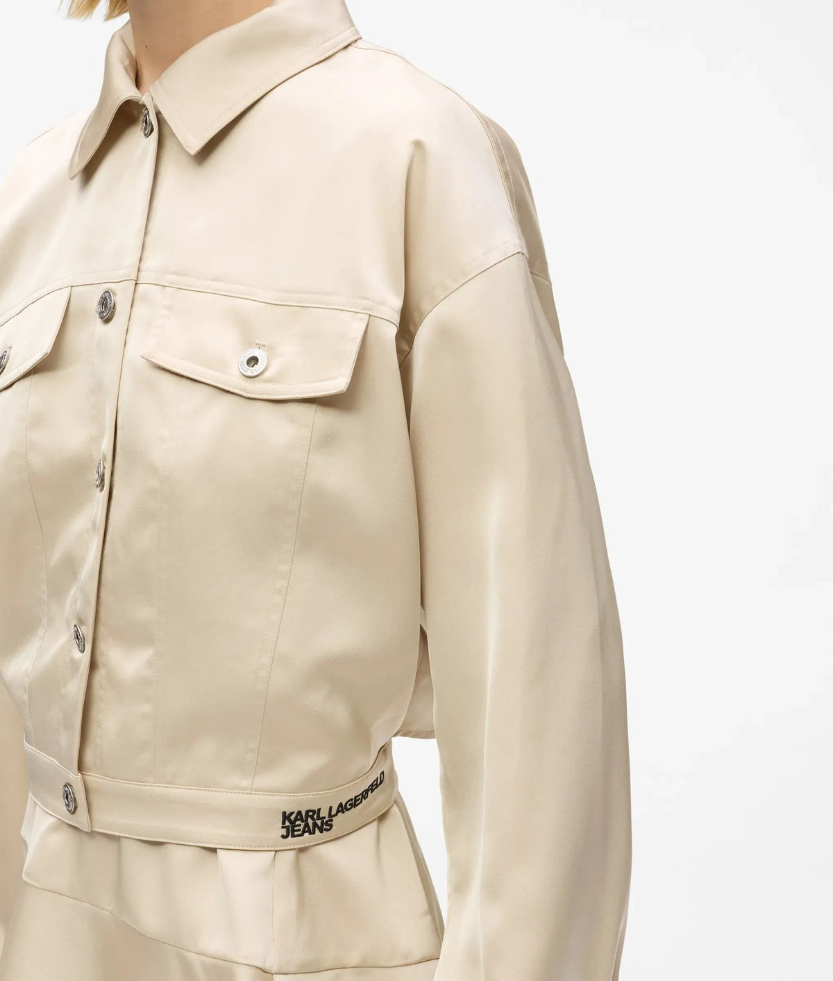 Satin cut-out jacket