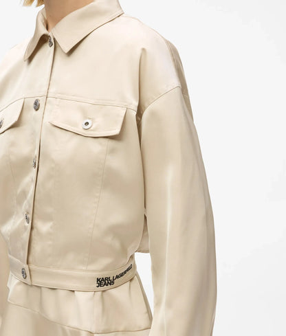 Satin cut-out jacket