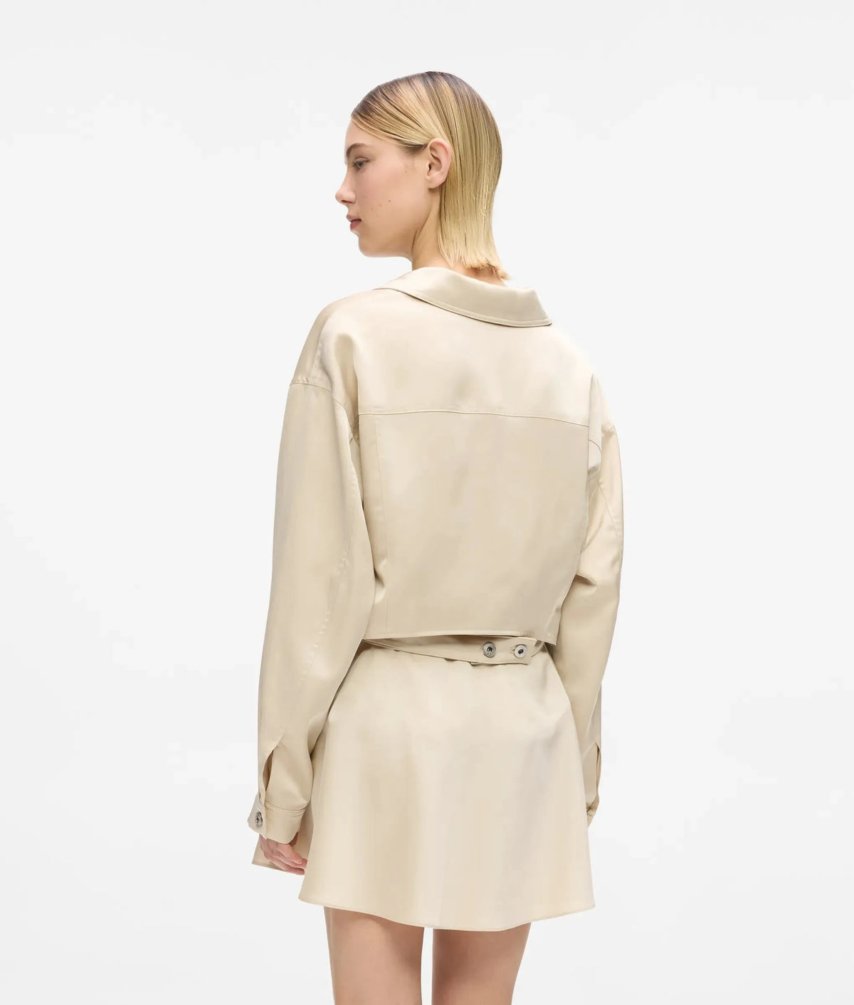 Satin cut-out jacket