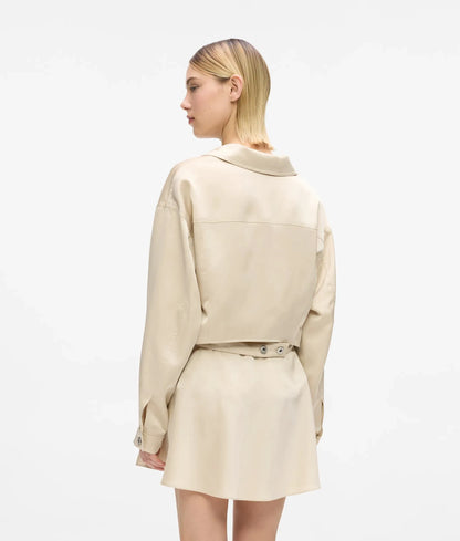 Satin cut-out jacket