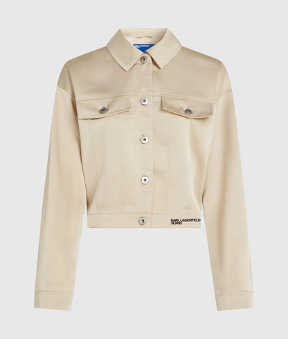 Satin cut-out jacket
