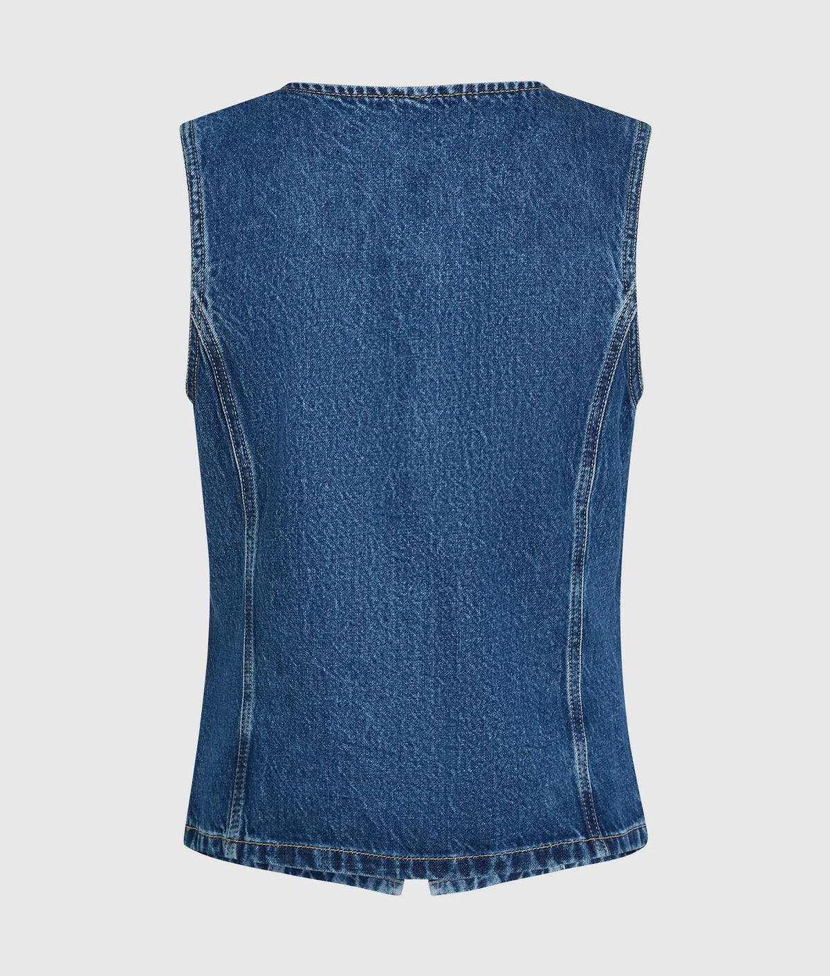 Fitted denim waistcoat