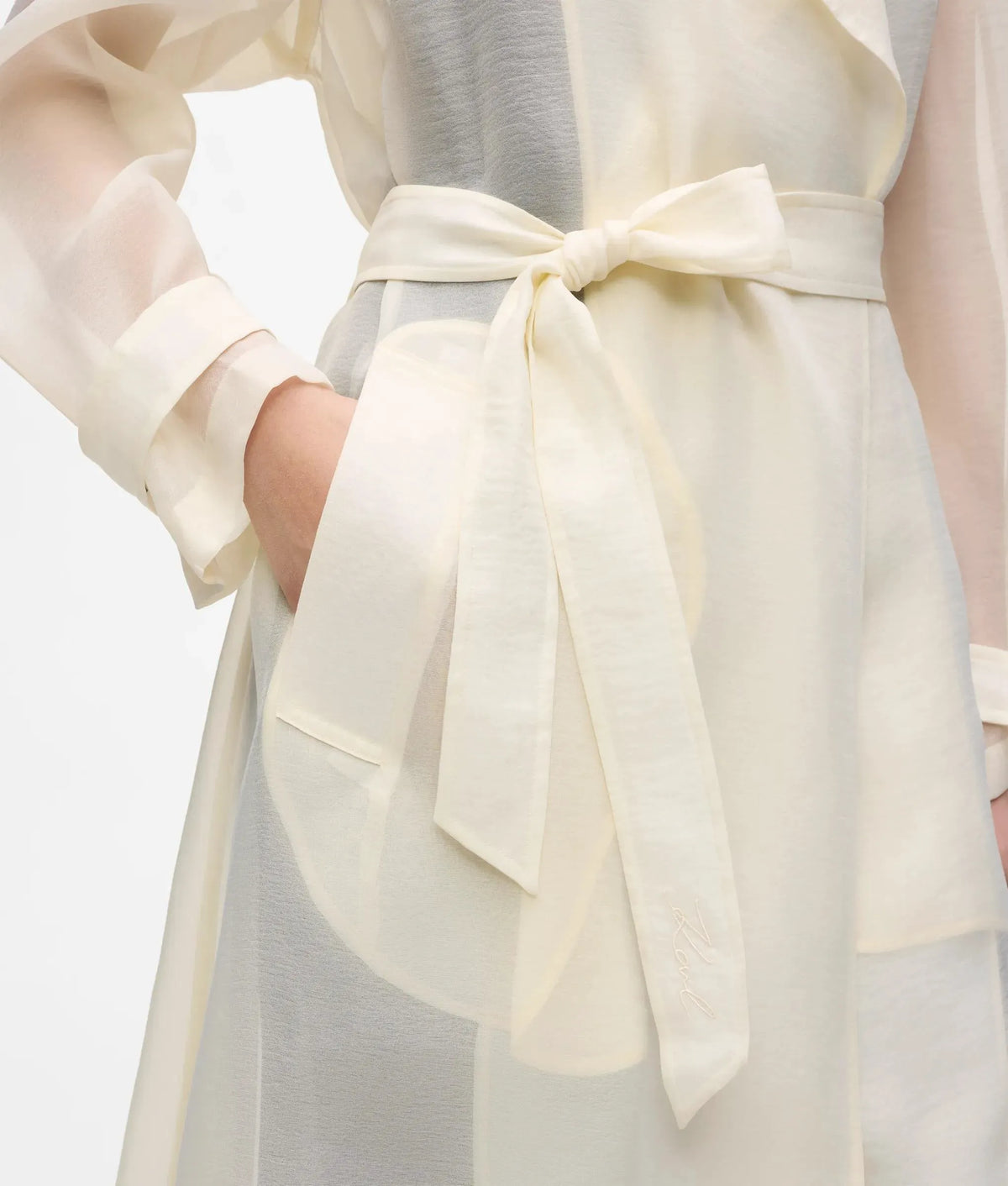 Organza trench coat