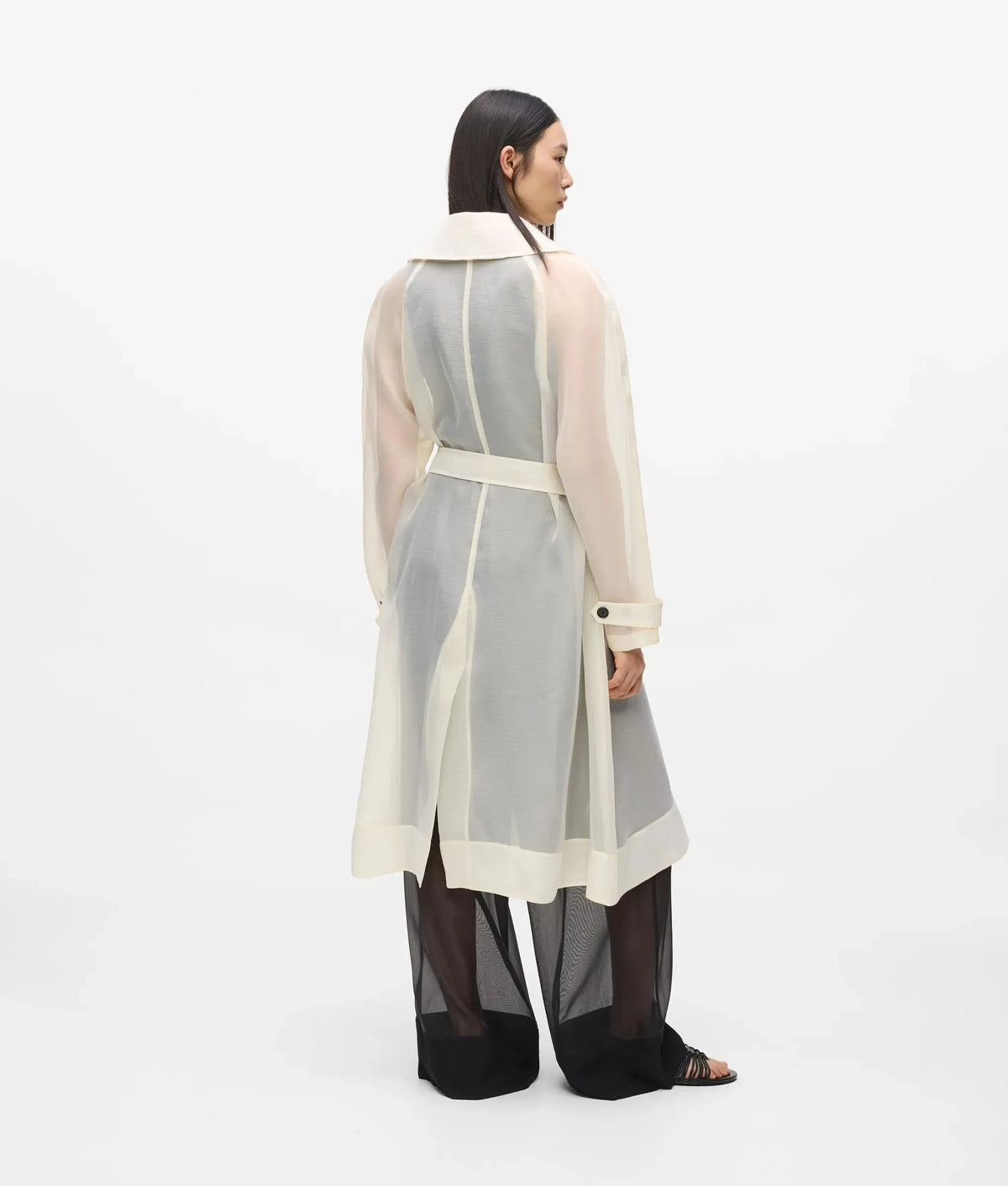 Organza trench coat