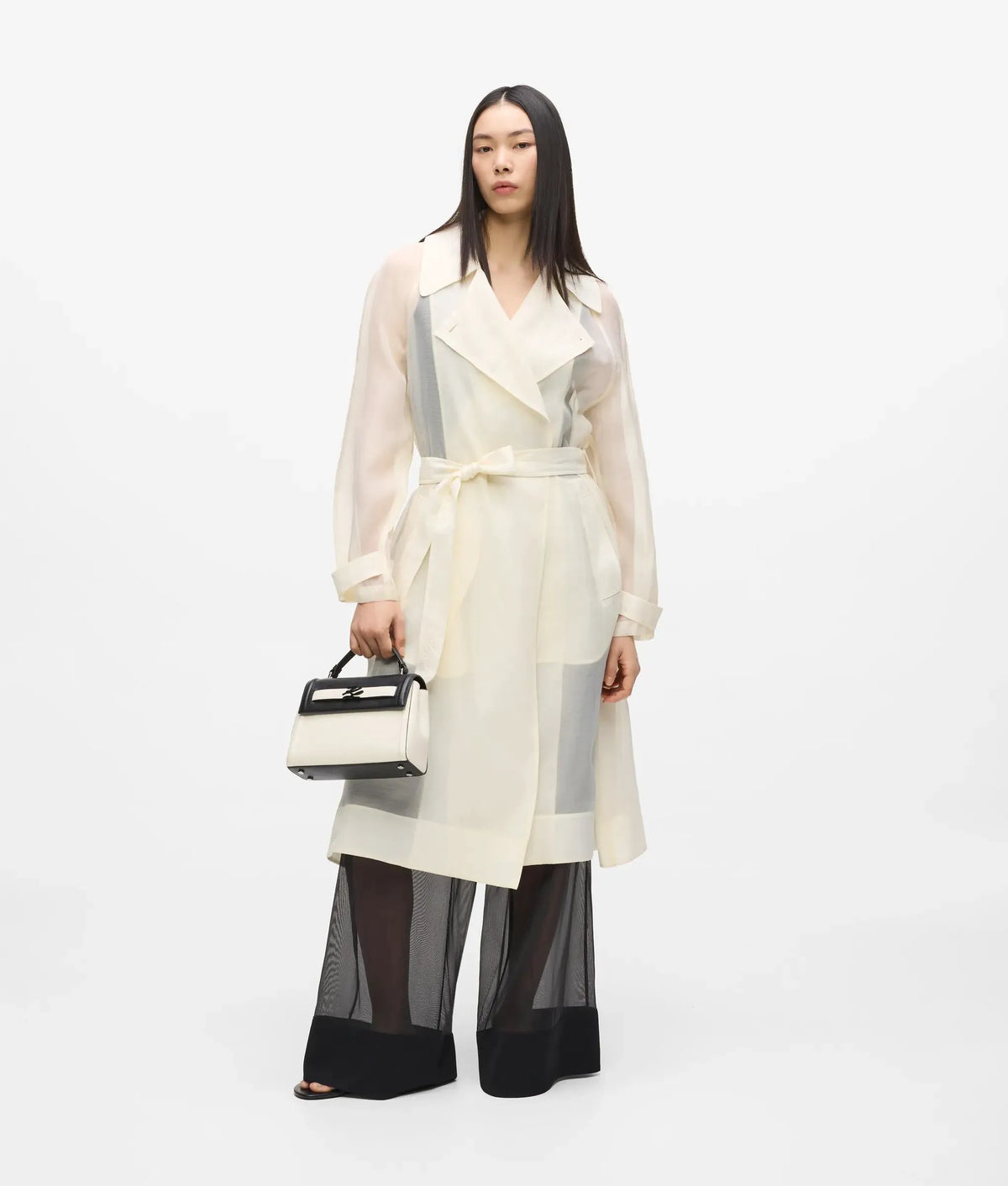 Organza trench coat