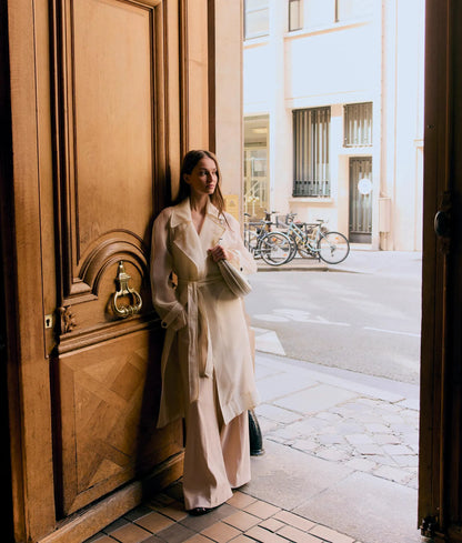 Organza trench coat