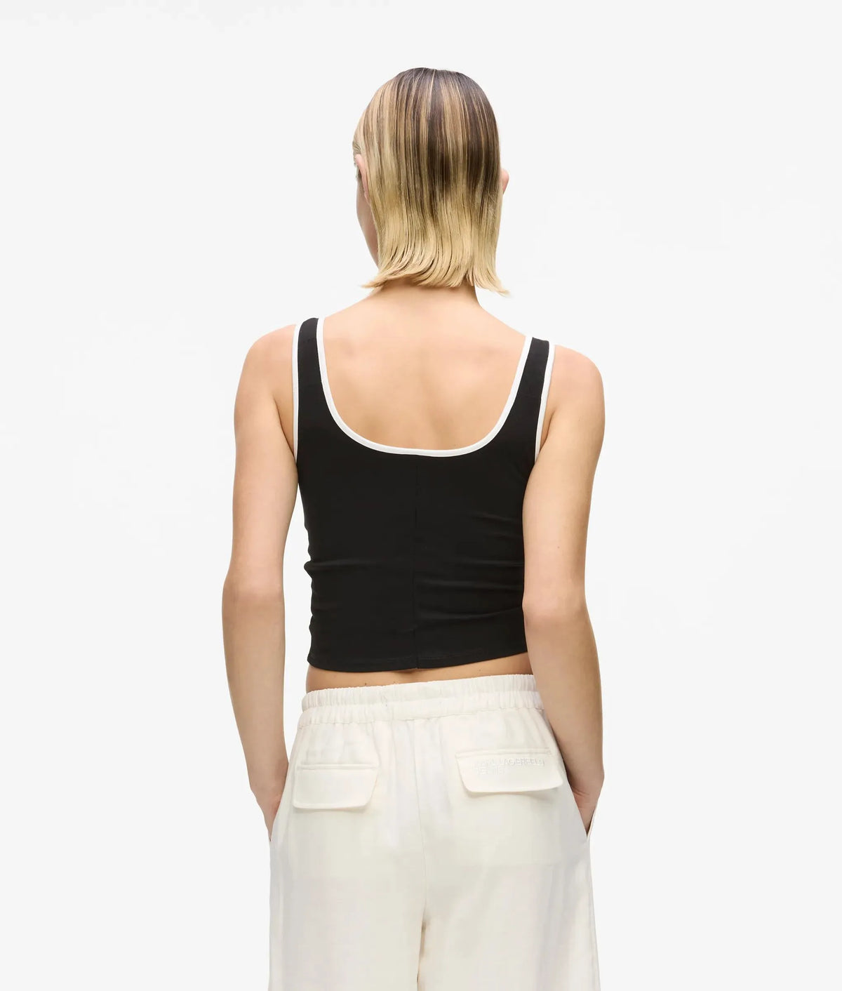 V-neck ruched tank top
