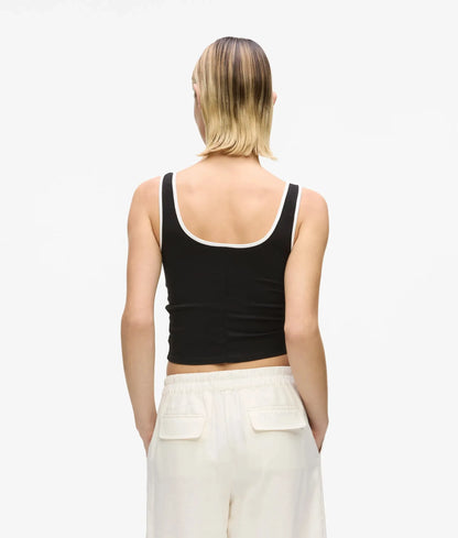 V-neck ruched tank top
