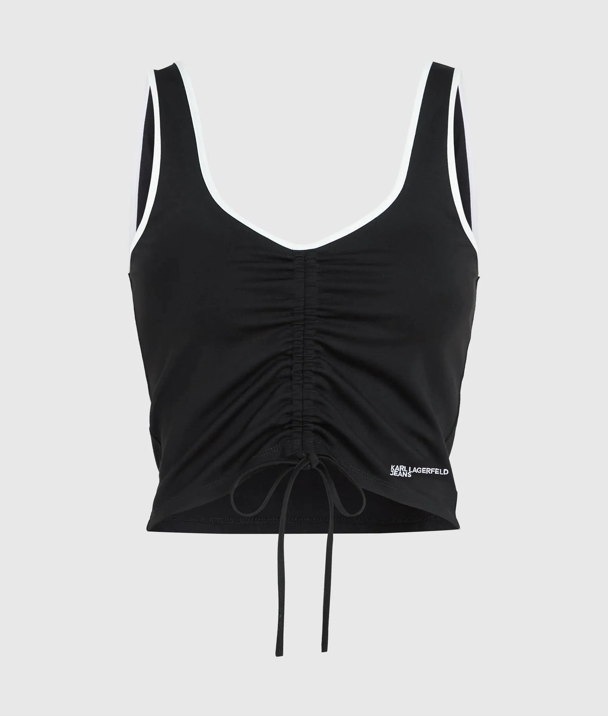 V-neck ruched tank top