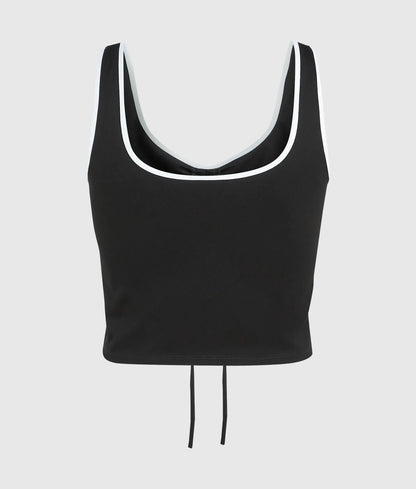 V-neck ruched tank top