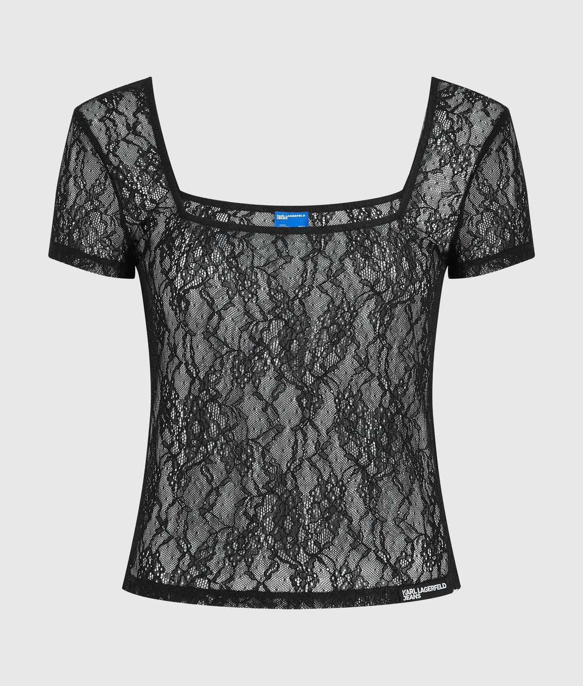 Cap-sleeved lace top