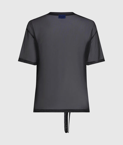 Mesh tie detail T-shirt