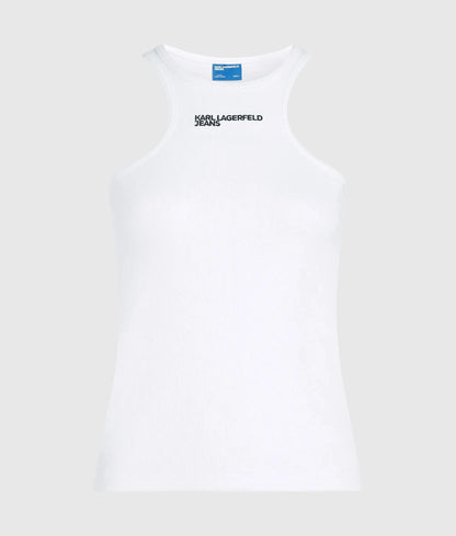 Ribbed logo tank top