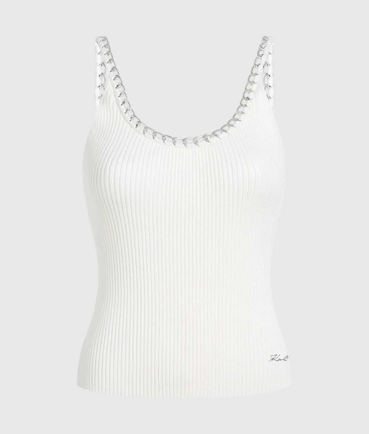 Chain detail knit top