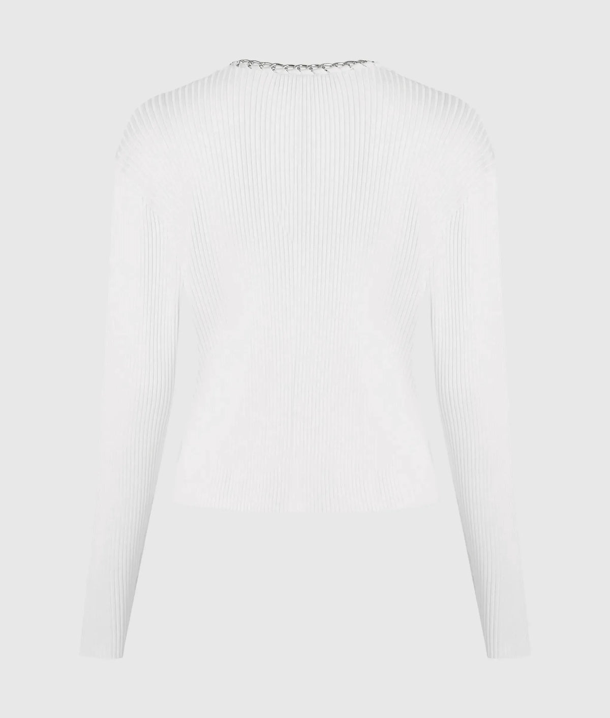 Chain detail knit cardigan